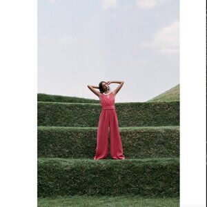 ZARA GATHERED WAIST JUMPSUIT Size M NEW WITH TAG!